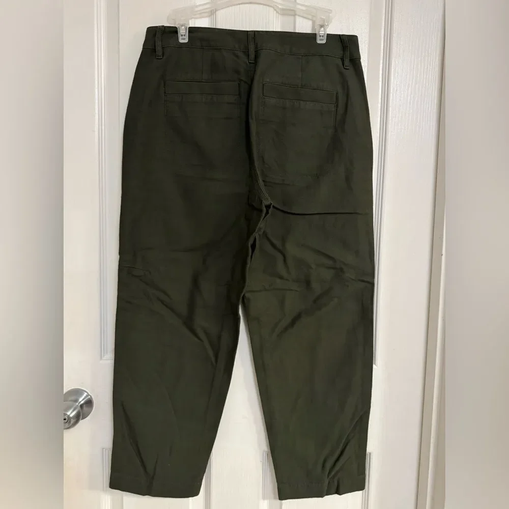 J.Crew Women’s Pants Style BT131 FA23 | Size P6 | 100% Cotton | Army Green | NWT